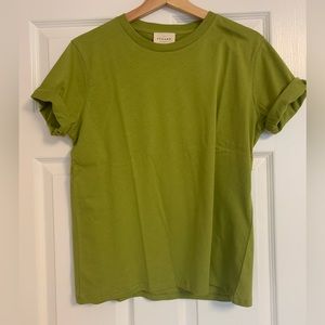 Sezane Conrad T Shirt in Anis/Green, medium